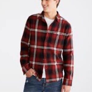Aeropostale Air Softspun Plaid Heavy Flannel Cotton Button Down Size M New Tags